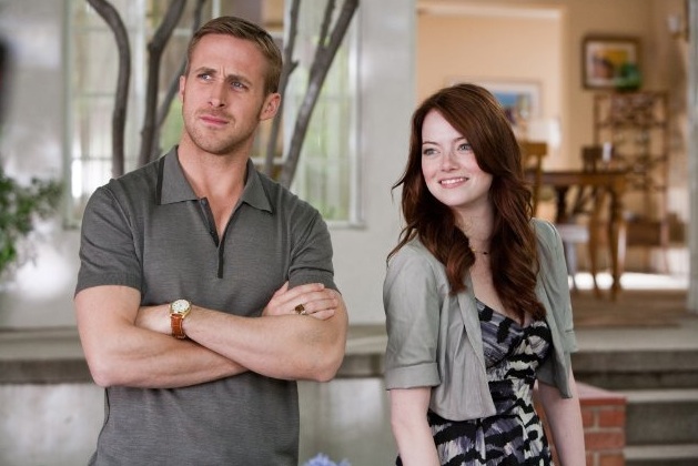 Ryan Gosling and Emma Stone in Crazy, Stupid, Love.